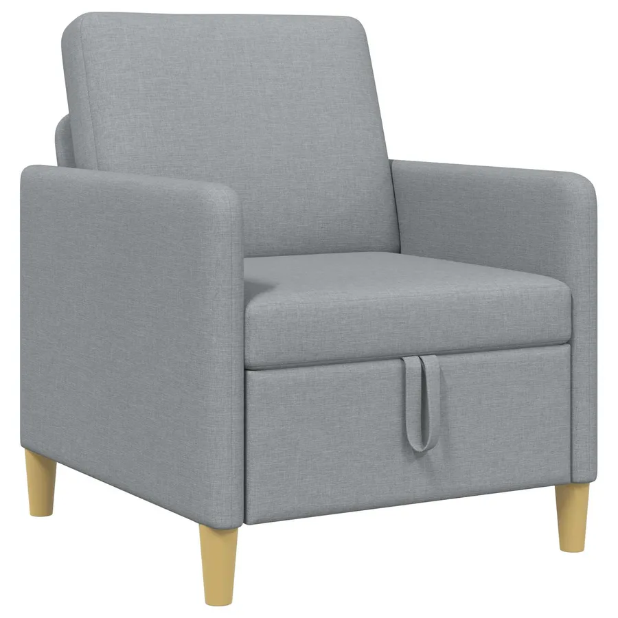 Sofa avec rangement Gris clair 72 x 78 x 87 cm Polyester - 2