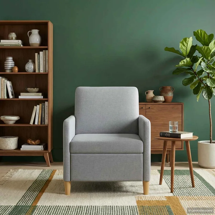 Sofa avec rangement Gris clair 72 x 78 x 87 cm Polyester - 3