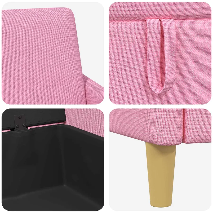 Sofa avec rangement Rose 72 x 78 x 87 cm Polyester - 7