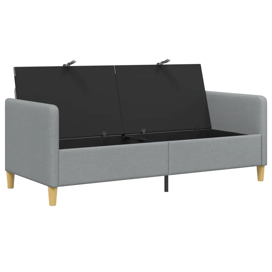Sofa avec rangement Gris clair 172 x 78 x 87 cm Polyester - 3