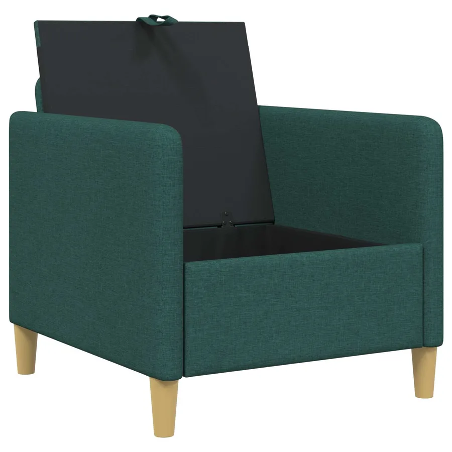 Sofa avec rangement Vert foncé 72 x 78 x 87 cm Polyester - 4