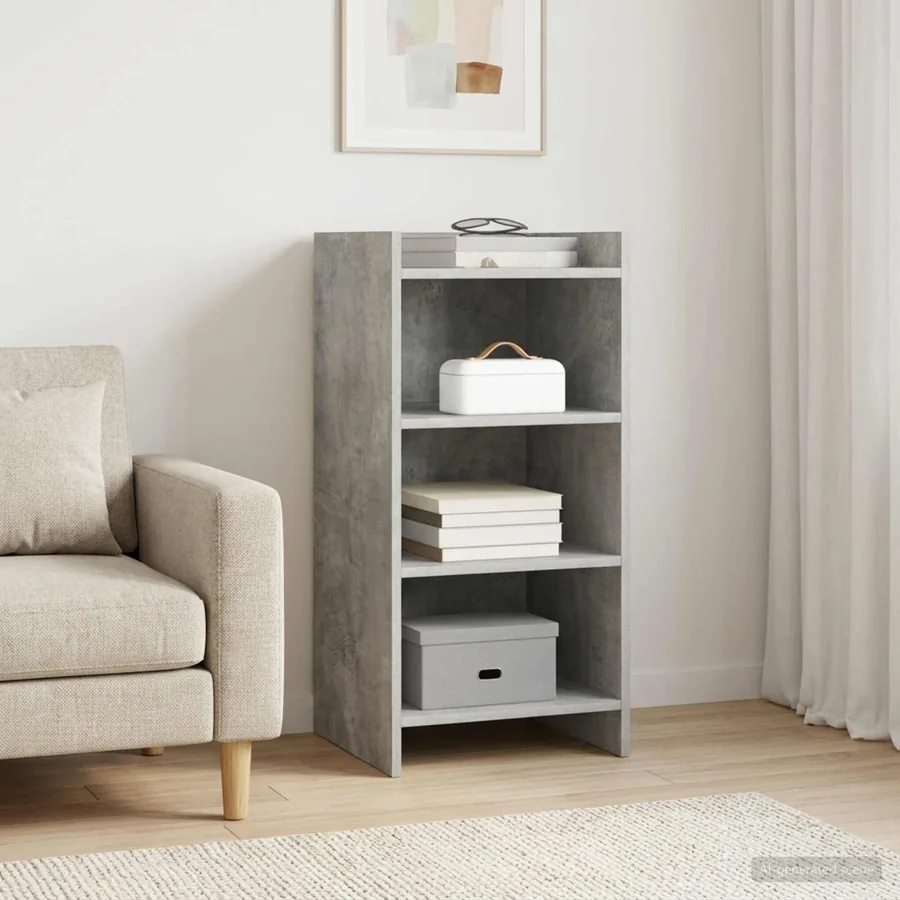 Buffet Gris béton 40 x 36 x 80 cm Bois d'ingénierie