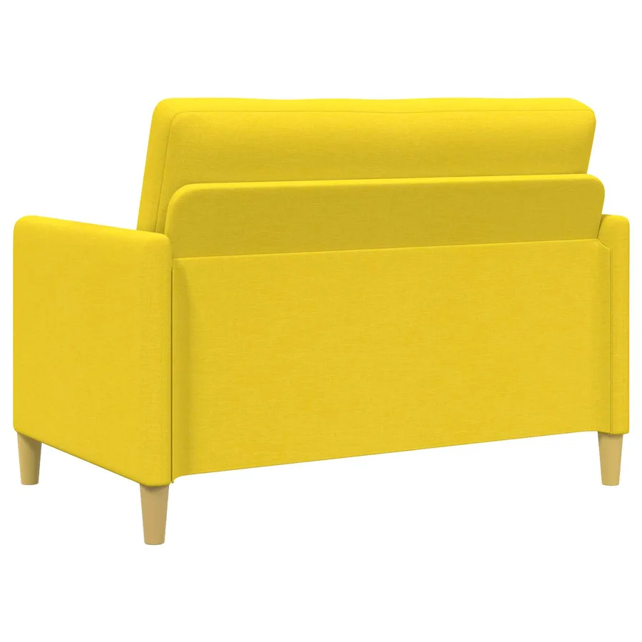 Canapé avec rangement 2 pcs Jaune clair Polyester - 4