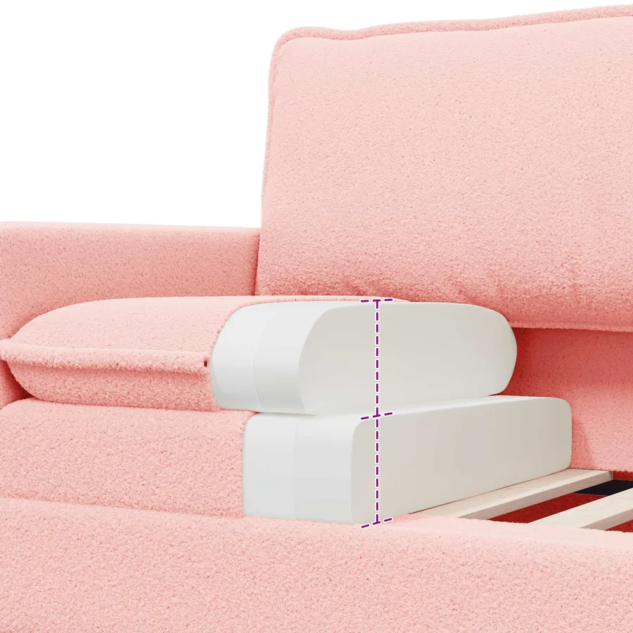 Canapé Rose 156 x 81 x 87,5 cm Tissu - 7