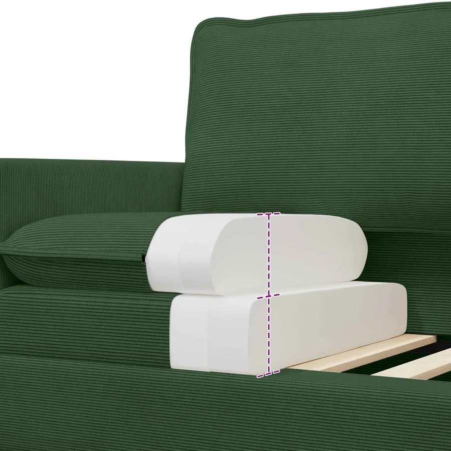 Ensemble de Canapés 2 pcs Vert Jungle Tissu - 6