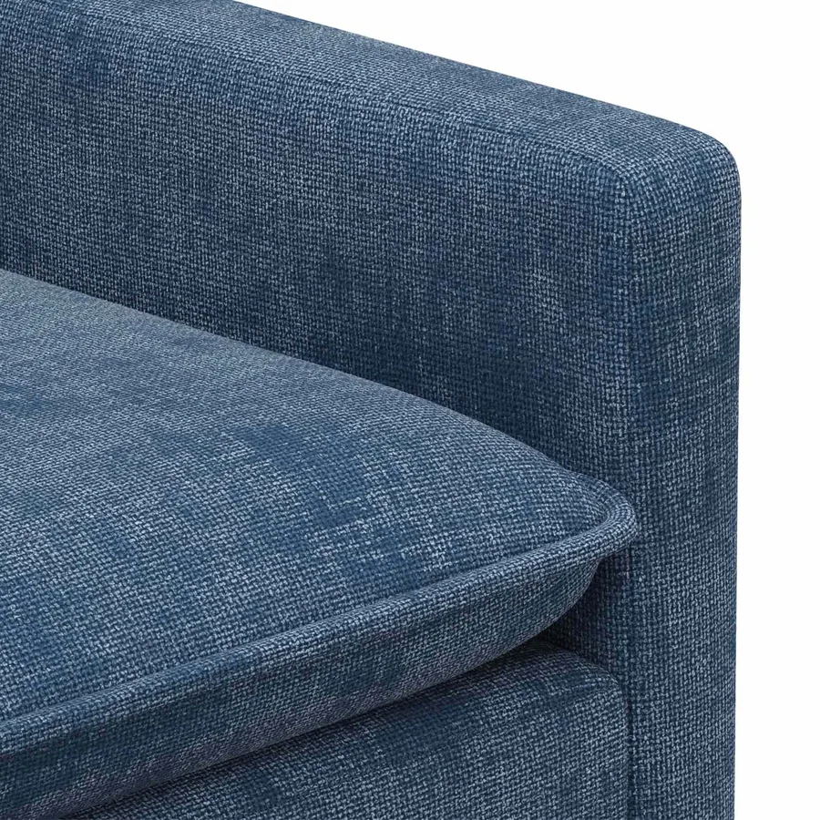 Ensemble de Canapés 2 pcs Bleu Polyester - 5