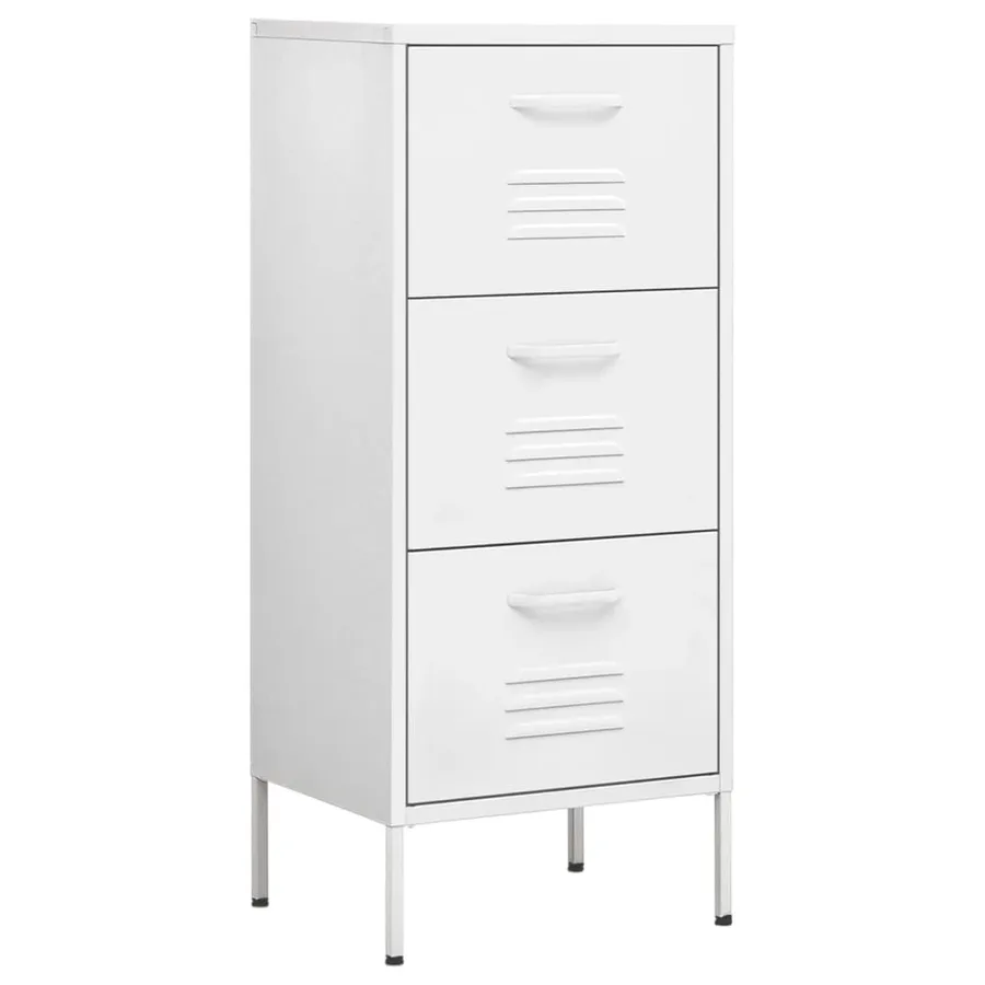Armoire de rangement Blanc 42,5x35x101,5 cm Acier - 2