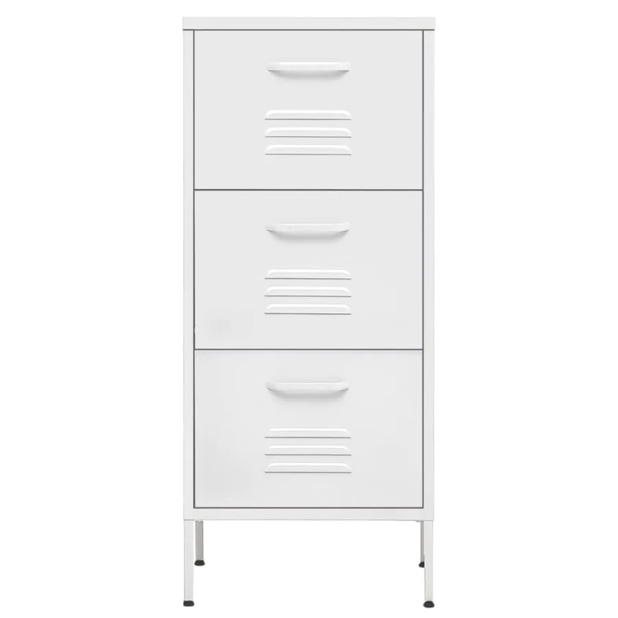 Armoire de rangement Blanc 42,5x35x101,5 cm Acier - 3