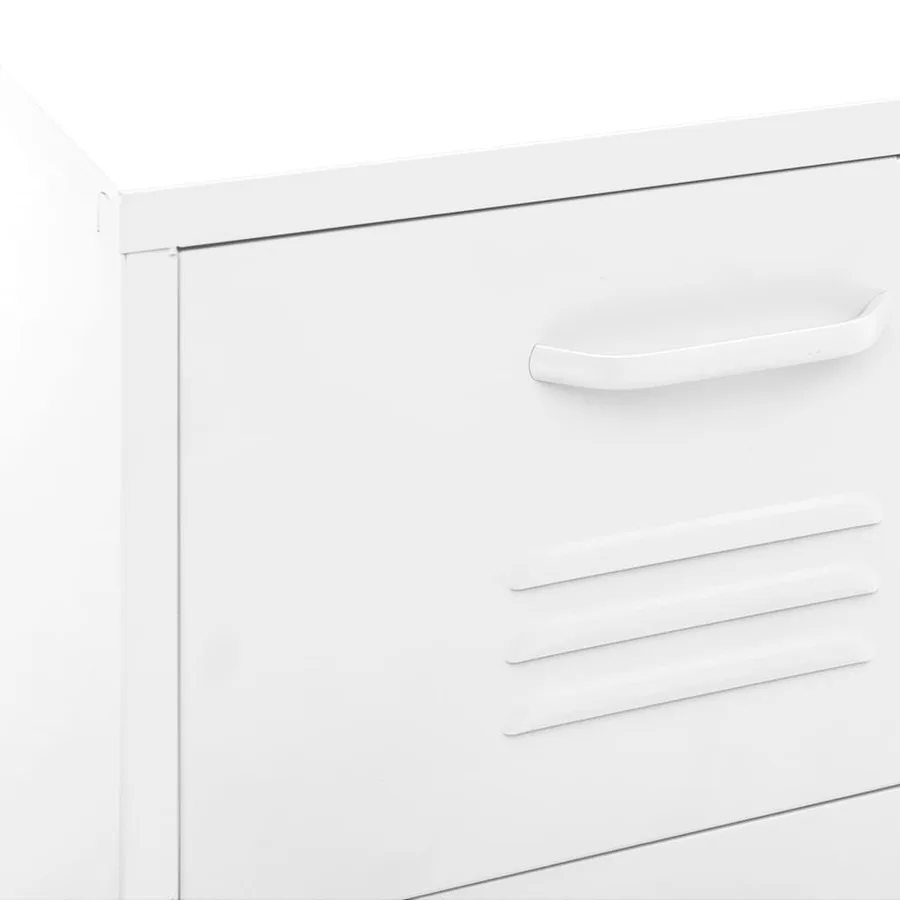 Armoire de rangement Blanc 42,5x35x101,5 cm Acier - 8