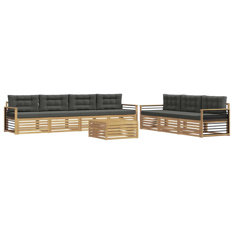 Ensemble de canapés d'extérieur 8 pc Blanc et anthracite - 2