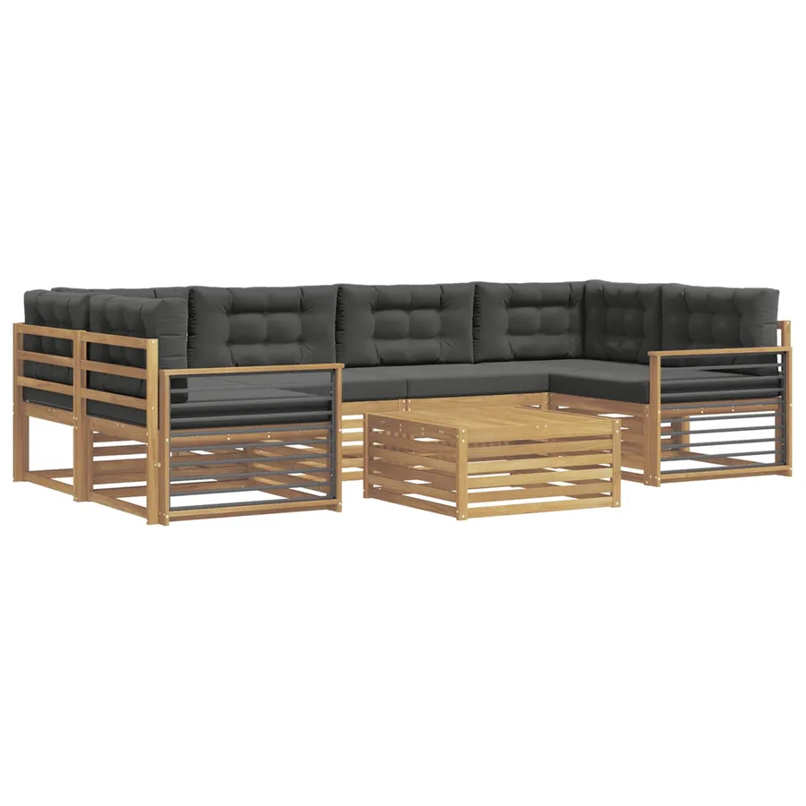 Ensemble de canapés d'extérieur 7 pc Blanc et anthracite - 2