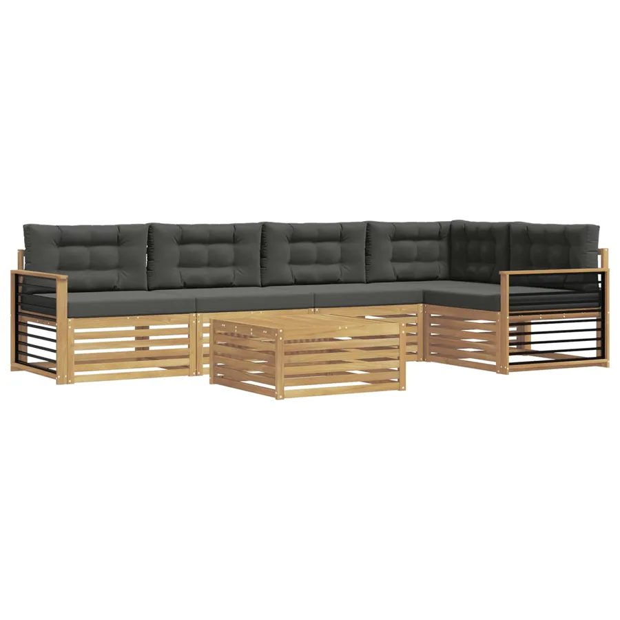 Ensemble de canapés d'extérieur 6 pc Blanc et anthracite - 2