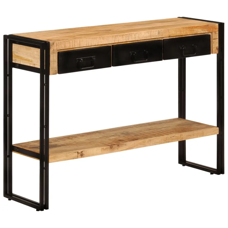 Table console 110x30x76 cm Bois de manguier solide - 11