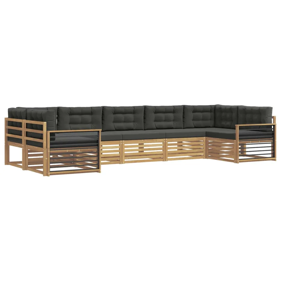 Ensemble de canapés d'extérieur 7 pc Blanc et anthracite - 2