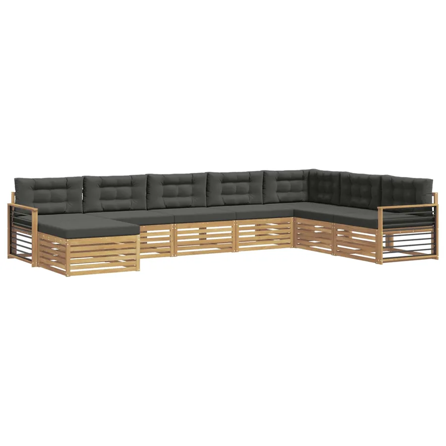Ensemble de canapés d'extérieur 8 pc Blanc et anthracite - 2
