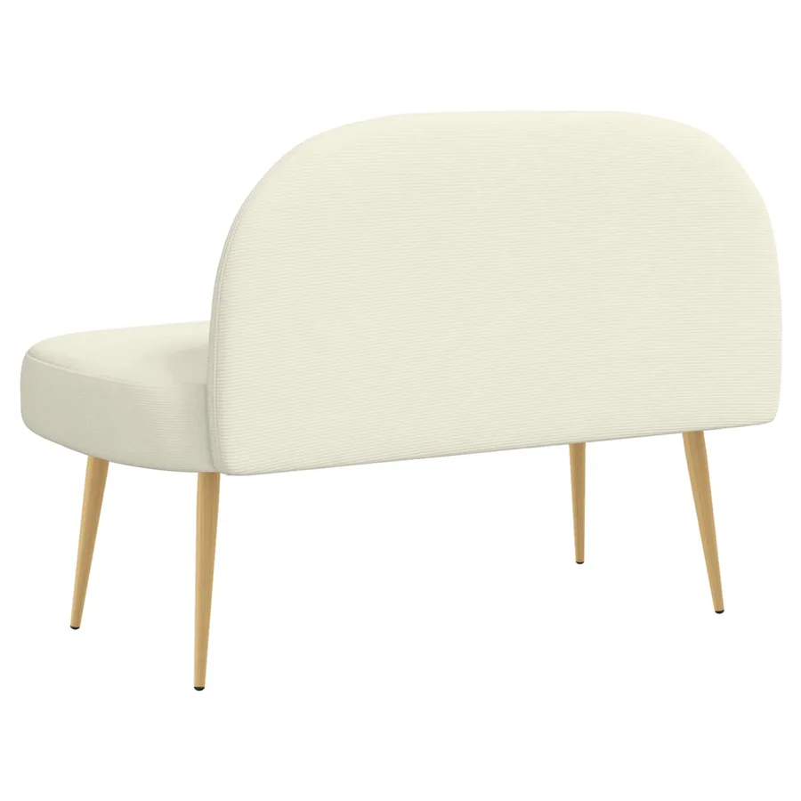 Banc rembourré avec dossier Crème 110 x 60 x 76 cm - 4