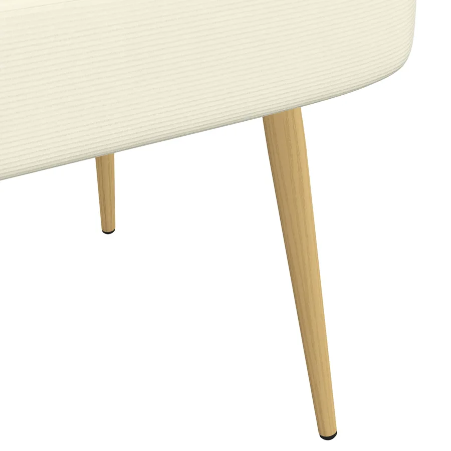 Banc rembourré avec dossier Crème 110 x 60 x 76 cm - 6