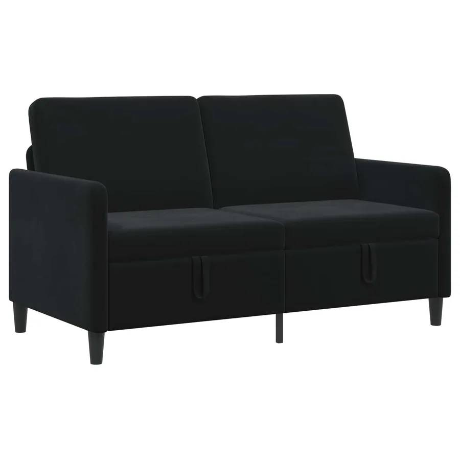 Sofa avec rangement Noir 152 x 78 x 87 cm Polyester - 2