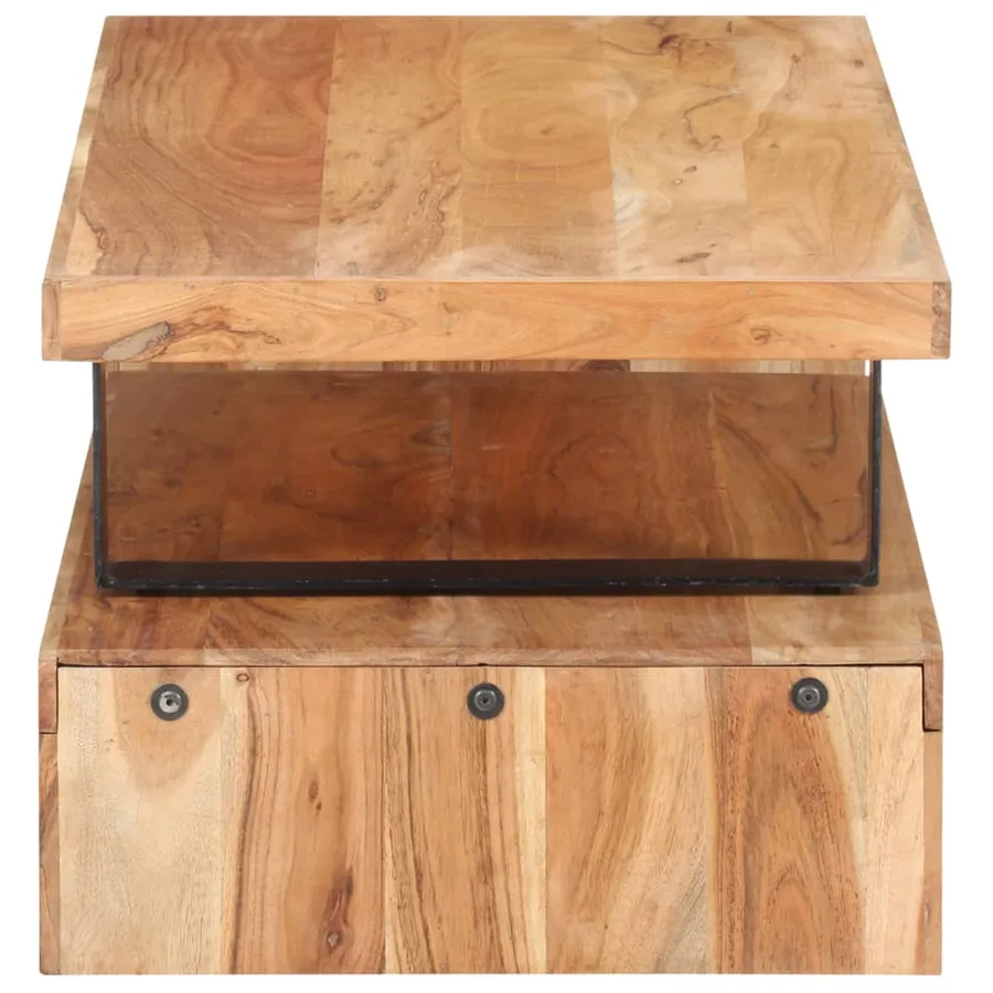 Ensemble de 2 tables basses Bois d'acacia massif - 4