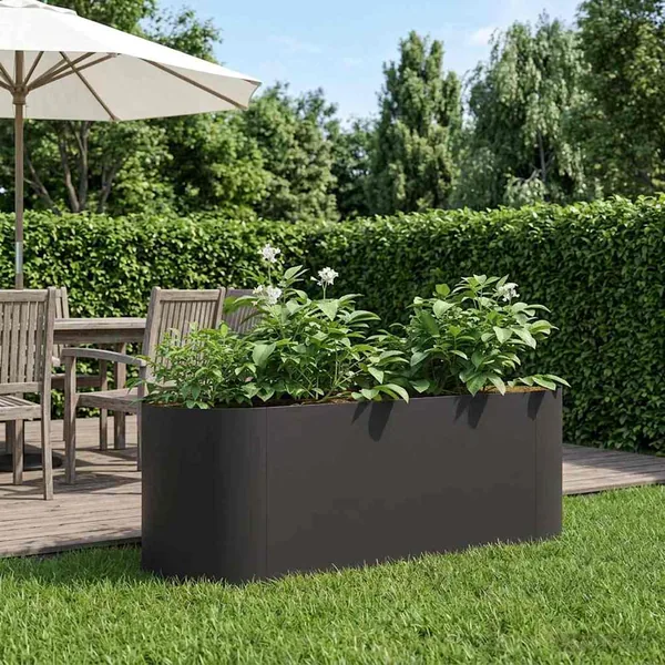 Jardin surélevé Noir 120 x 40 x 40 cm Acier