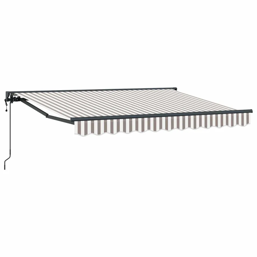 Auvent rétractable Gris clair et blanc 3 x 2,5 m - 2