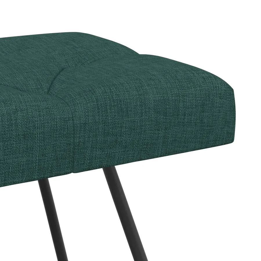 Banc avec capitonnage bouton Vert foncé 110 x 40 x 46 cm Tissu - 6