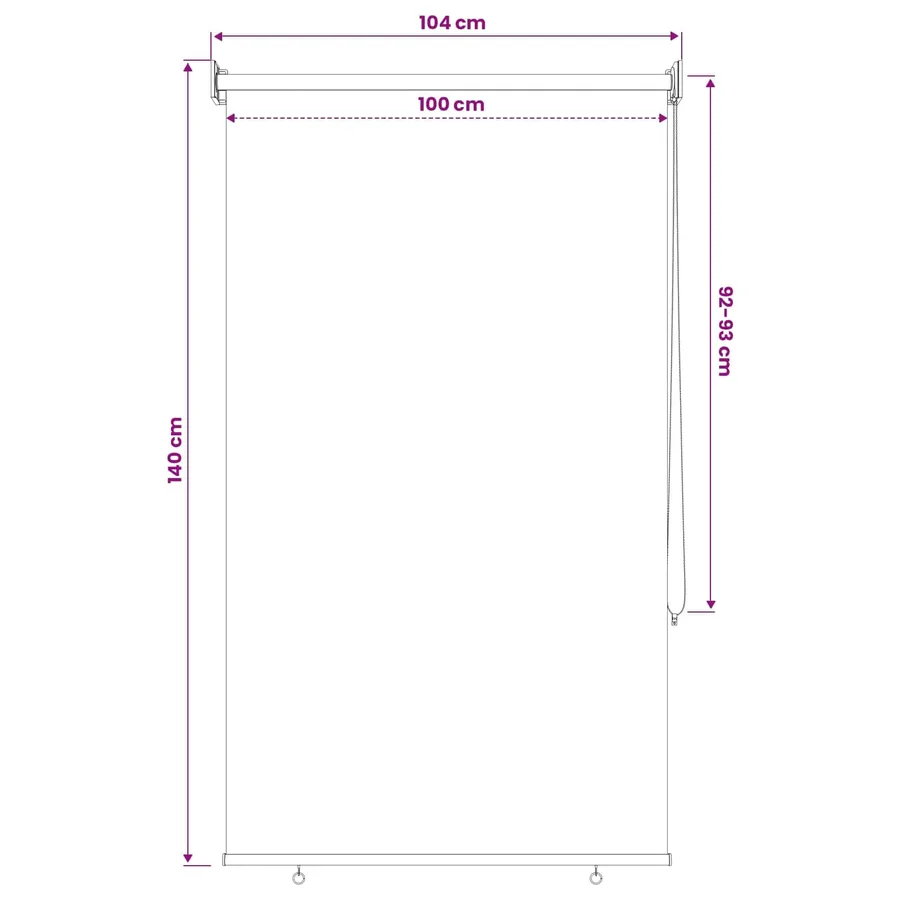 Store roulant extérieur protection UV Anthracite Polyester - 12