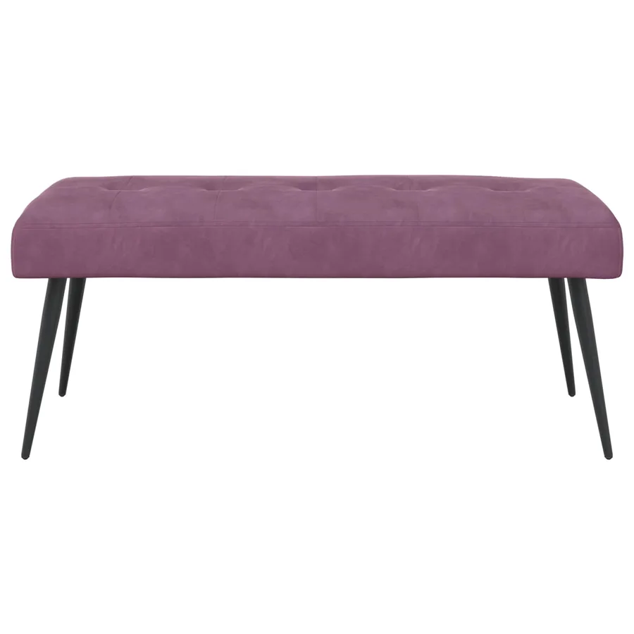 Banc avec capitonnage bouton Pourpre 110 x 40 x 46 cm Velours - 5