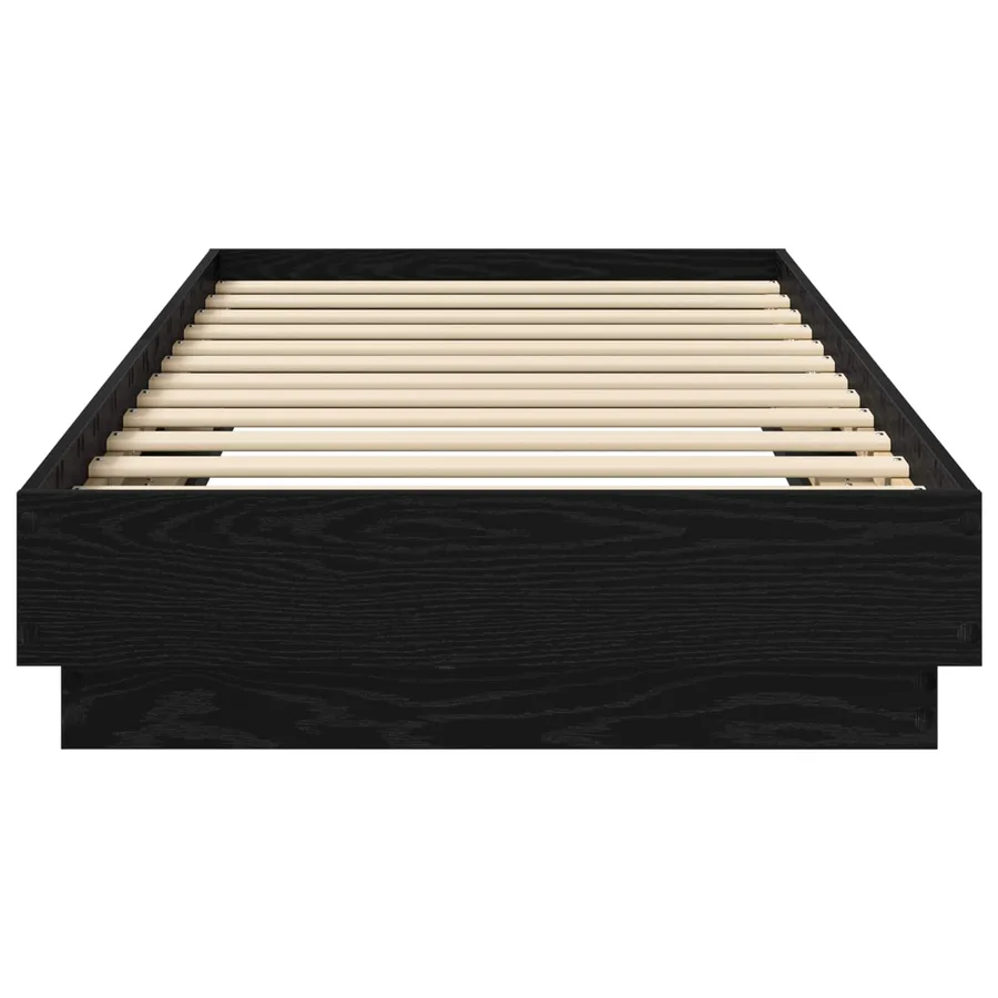Cadre de lit avec LED Chêne noir 80 x 200 cm Bois d'ingénierie - 3