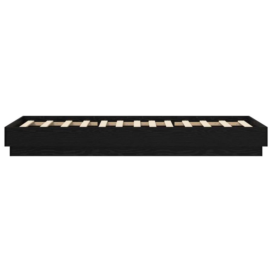 Cadre de lit avec LED Chêne noir 80 x 200 cm Bois d'ingénierie - 4