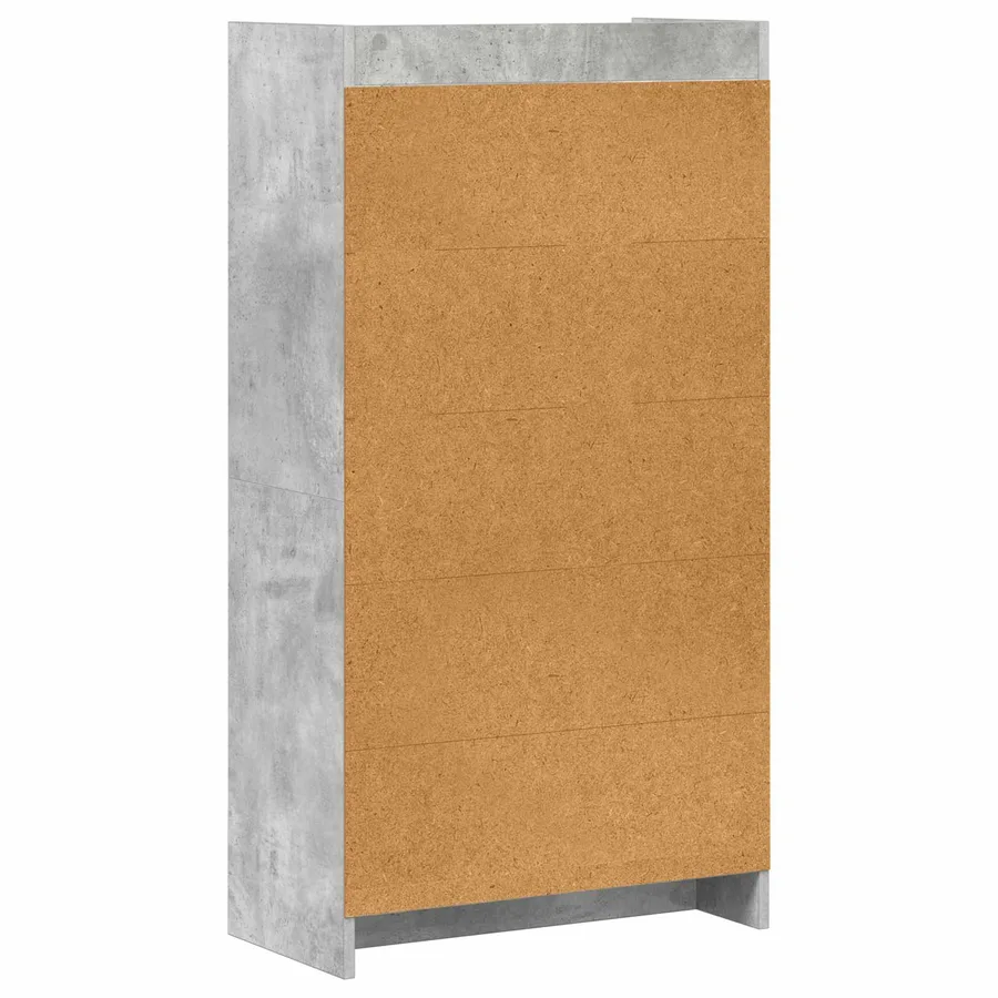 Bibliothèque Gris Béton 59 x 30 x 111 cm Bois d'ingénierie - 6