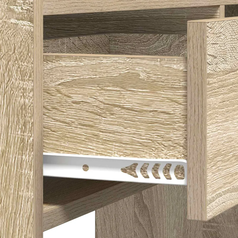 Table console Chêne Sonoma 90 x 35 x 80 cm Bois d'ingénierie - 6