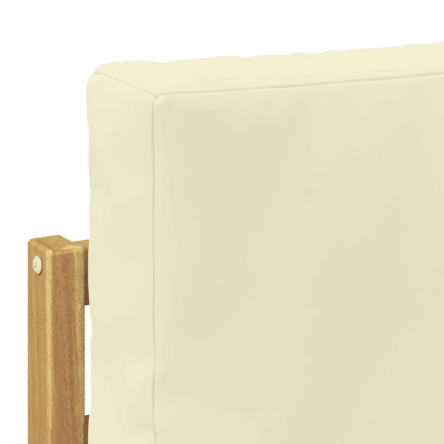 Ensemble de canapé d'angle avec coussin 5 pcs Blanc et crème - 6
