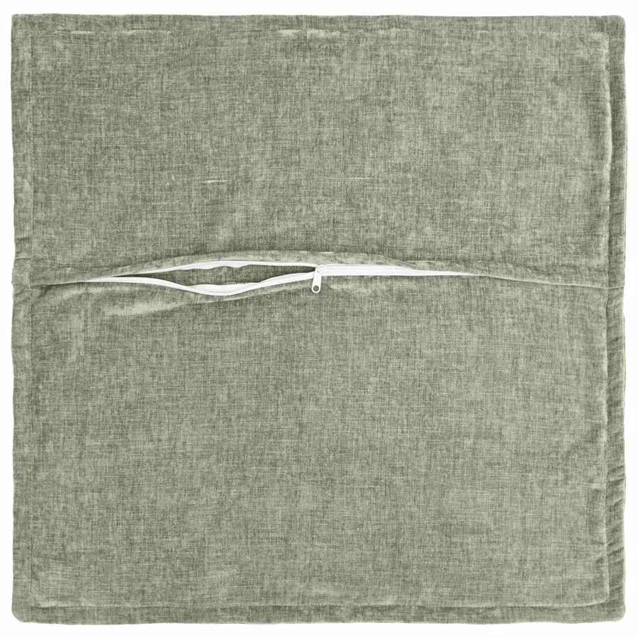 Housse de coussin 6 pcs HOUTEN Vert 80 x 80 cm Tissu Chenille - 3