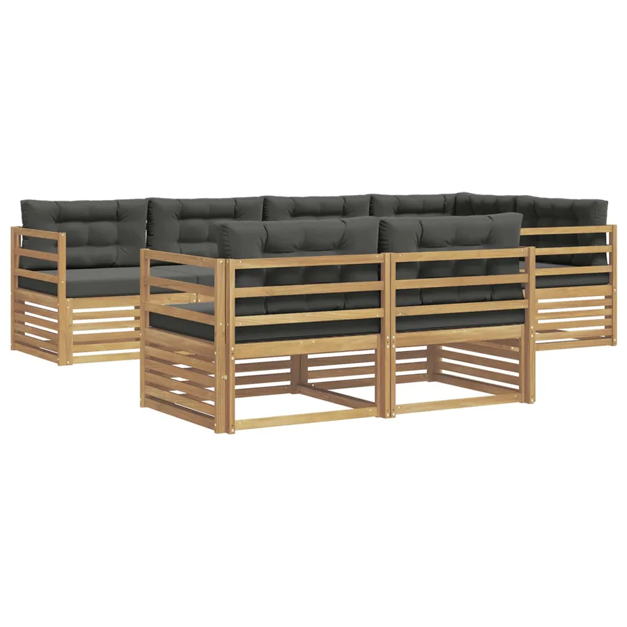 Ensemble de canapés d'extérieur 7 pc Blanc et anthracite - 2