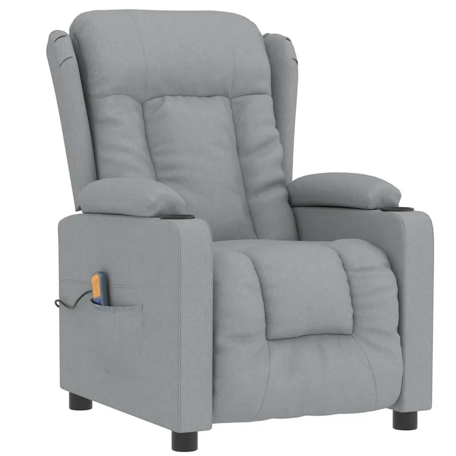 Fauteuil de massage Gris clair Tissu - 2