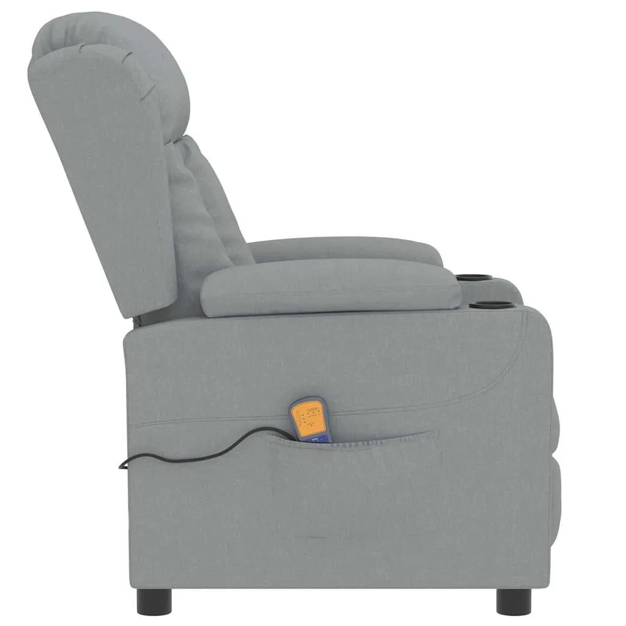 Fauteuil de massage Gris clair Tissu - 4