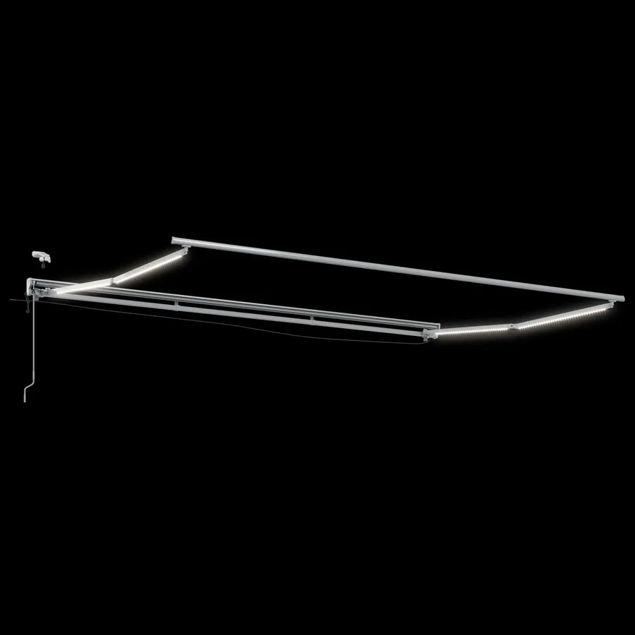 Auvent rétractable électrique Vert et blanc 4 × 3,5 m - 6