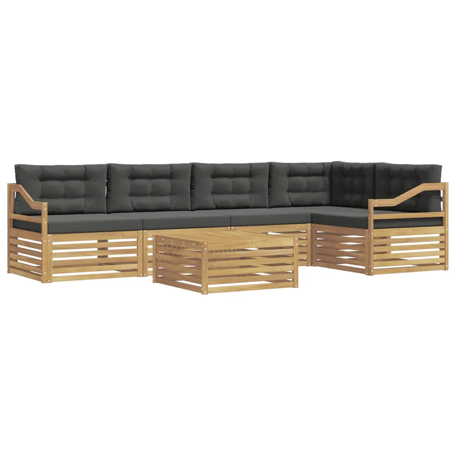 Ensemble de canapés d'extérieur 6 pc Blanc et anthracite - 2