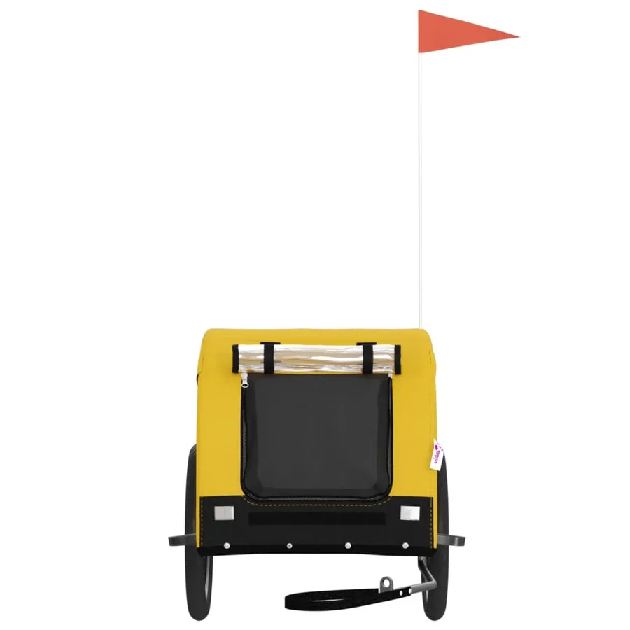 Remorque de vélo pour animaux de compagnie jaune et noir - 3