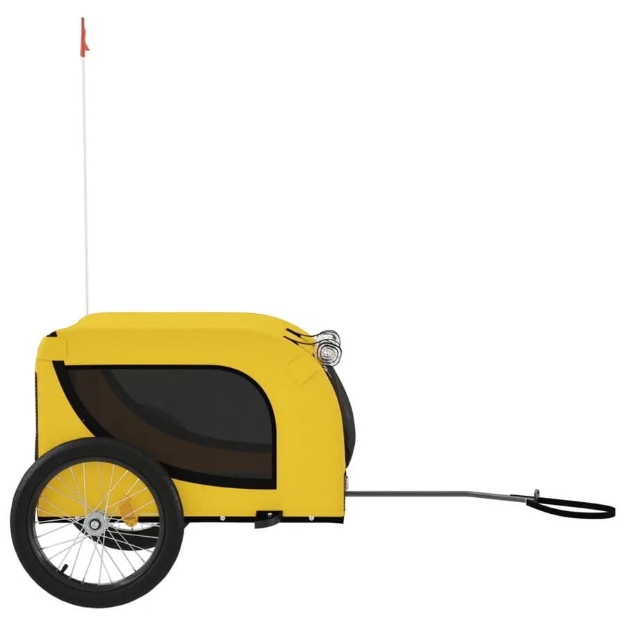 Remorque de vélo pour animaux de compagnie jaune et noir - 5