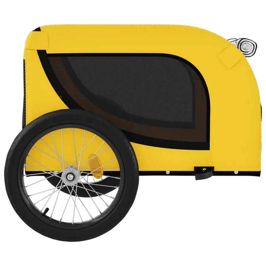 Remorque de vélo pour animaux de compagnie jaune et noir - 6