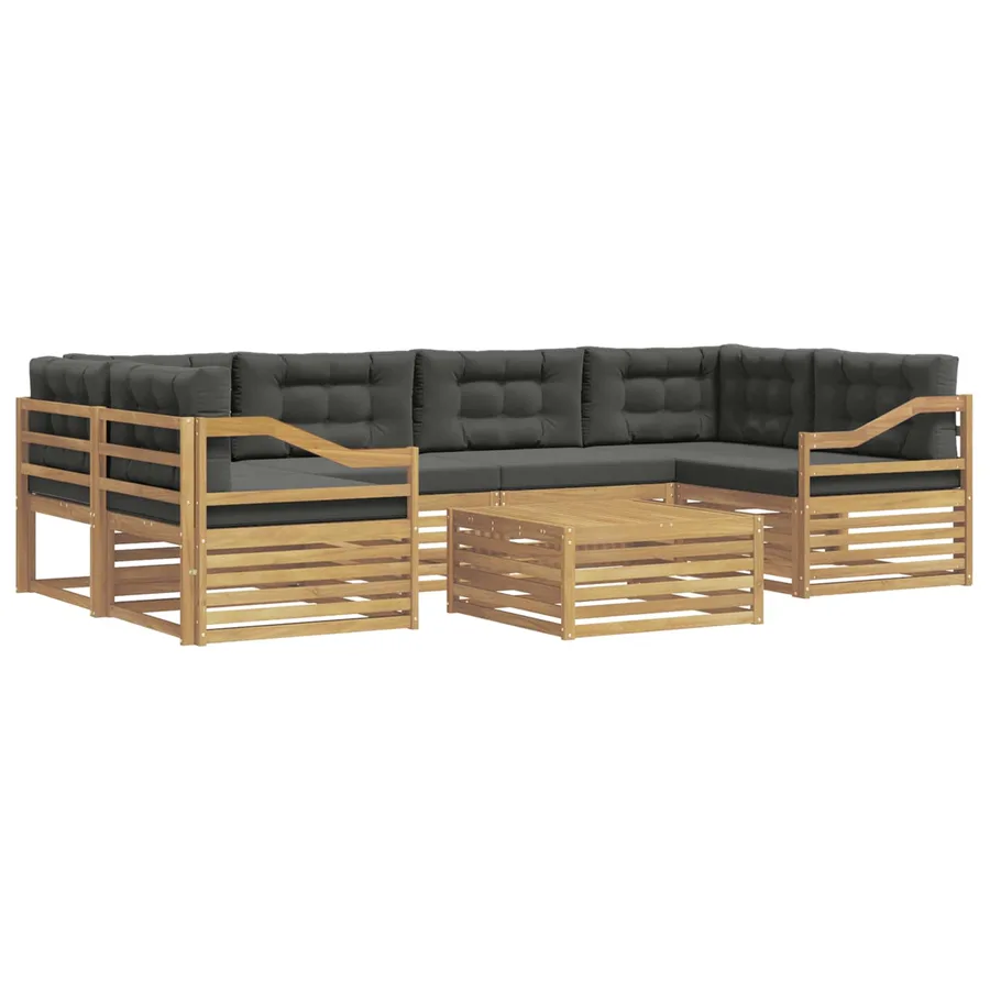 Ensemble de canapés d'extérieur 7 pc Blanc et anthracite - 2