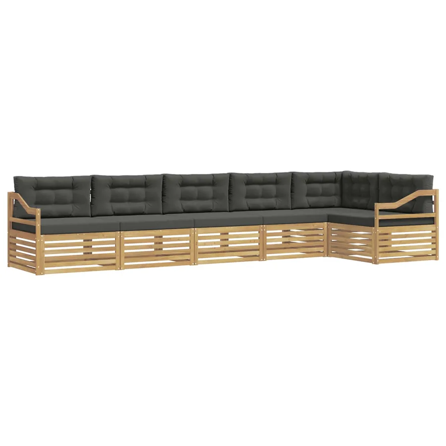 Ensemble de canapés d'extérieur 6 pc Blanc et anthracite - 2