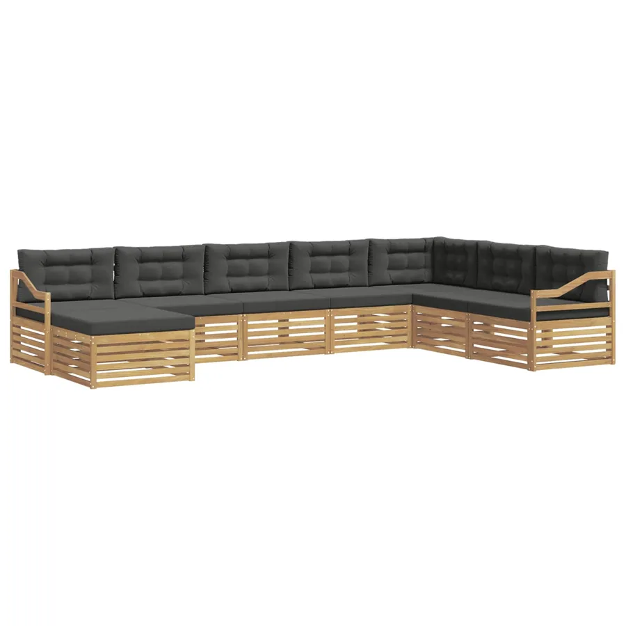 Ensemble de canapés d'extérieur 8 pc Blanc et anthracite - 2