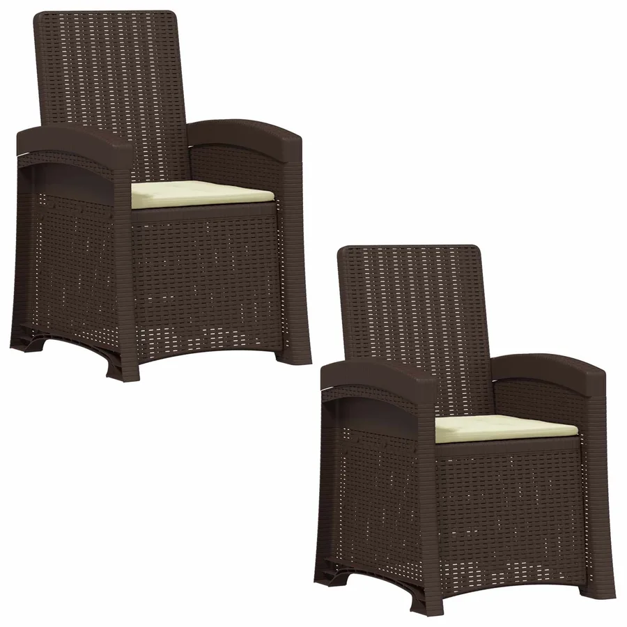 Chaise de jardin inclinable imitant le rotin 2 pcs PP - 111