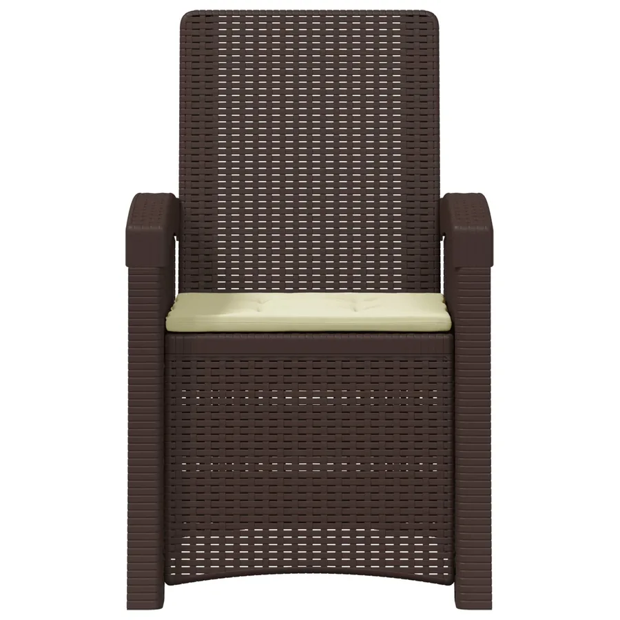 Chaise de jardin inclinable imitant le rotin 2 pcs PP - 114
