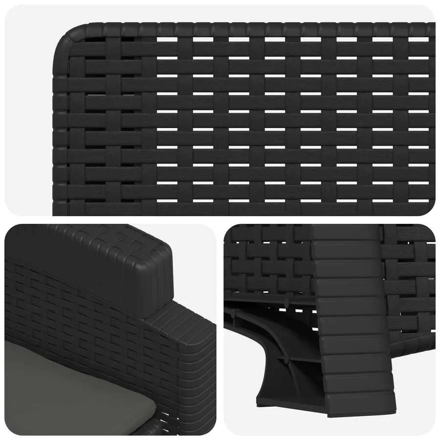 Chaise de jardin inclinable imitant le rotin 2 pcs PP - 159