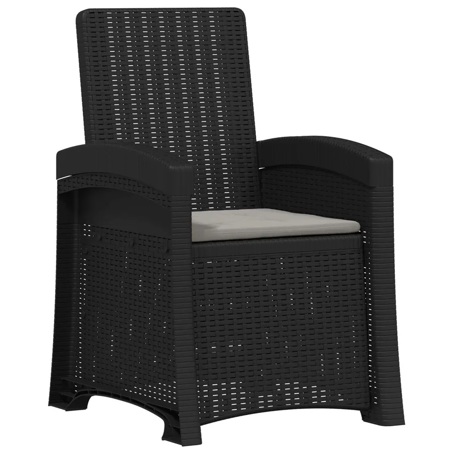 Chaise de jardin inclinable imitant le rotin 2 pcs PP - 4