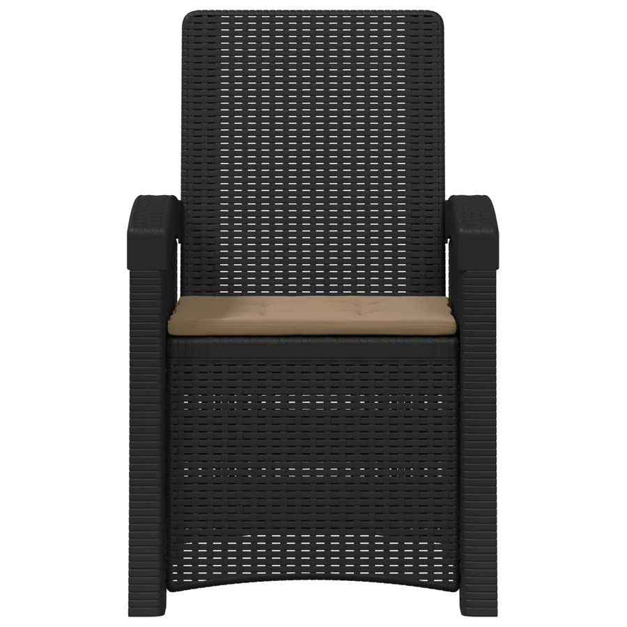 Chaise de jardin inclinable imitant le rotin 2 pcs PP - 59